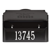 Load image into Gallery viewer, Whitehall Black w/ White / No Colonial Wall Mailbox Pkg 2