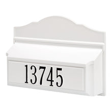Load image into Gallery viewer, Whitehall White w/ Black / No Colonial Wall Mailbox Pkg 2