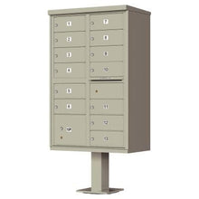 Load image into Gallery viewer, Auth Florence Cluster Boxes Vital 1570-13 - 13 Tenant Door, 1 Parcel Locker, Decorative Standard Style Security CBU Cluster Mailbox (Pedestal Included)