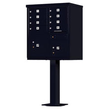 Load image into Gallery viewer, Auth Florence Cluster Boxes Black / No Vital1570-8 - 8 Tenant Door, 2 Parcel Lockers, Standard Style CBU Cluster Mailbox (Pedestal Included)