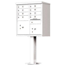 Load image into Gallery viewer, Auth Florence Cluster Boxes White / No Vital1570-8 - 8 Tenant Door, 2 Parcel Lockers, Standard Style CBU Cluster Mailbox (Pedestal Included)