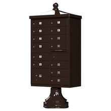 Load image into Gallery viewer, Auth Florence Cluster Boxes Vital 1570-13V2 - 13 Tenant Door, 1 Parcel Locker, Vogue Decorative Traditional Style Cap Security CBU Cluster Mailbox (Pedestal Included)