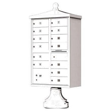 Load image into Gallery viewer, Auth Florence Cluster Boxes Vital 1570-13V2 - 13 Tenant Door, 1 Parcel Locker, Vogue Decorative Traditional Style Cap Security CBU Cluster Mailbox (Pedestal Included)