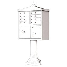Load image into Gallery viewer, Auth Florence Cluster Boxes Vital 1570-8V2 - 8 Tenant Door, 2 Parcel Lockers, Vogue Decorative Traditional Style Cap Security CBU Cluster Mailbox (Pedestal Included)
