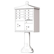 Load image into Gallery viewer, Auth Florence Cluster Boxes Vital 1570-8V2 - 8 Tenant Door, 2 Parcel Lockers, Vogue Decorative Traditional Style Cap Security CBU Cluster Mailbox (Pedestal Included)