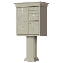 Load image into Gallery viewer, Auth Florence Cluster Boxes Postal Grey / No Vital 1570-8V - 8 Tenant Door, 2 Parcel Lockers, Decorative Classic Style Cap Security CBU Cluster Mailbox (Pedestal Included)
