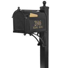 Load image into Gallery viewer, Whitehall One Line / Black / No Whitehall Deluxe Capital Mailbox Package
