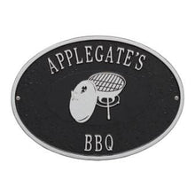 Load image into Gallery viewer, Whitehall One Line / Black w/ Silver / No Charcoal Grill Wall Plaque