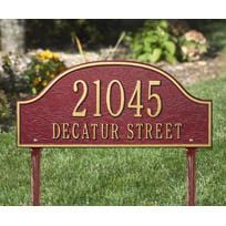 Load image into Gallery viewer, Whitehall Whitehall Admiral Lawn Two Line Address Plaque