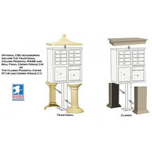 Load image into Gallery viewer, Auth Florence Cluster Box Accessories Traditional Vogue™ Decorative Molding Crown Cap | Fits any AF 1570 Cluster Mailbox Units