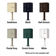 Load image into Gallery viewer, Auth Florence Cluster Boxes Vital 1570-12V - 12 Tenant Door, 1 Parcel Locker, Decorative Classic Style Cap Security CBU Cluster Mailbox (Pedestal Included)