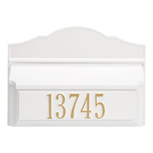 Load image into Gallery viewer, Whitehall White w/ Gold / No Colonial Wall Mailbox Pkg 2
