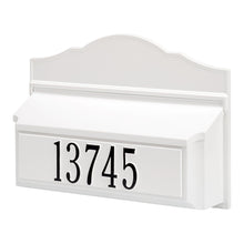 Load image into Gallery viewer, Whitehall White w/ Black / No Colonial Wall Mailbox Pkg 2
