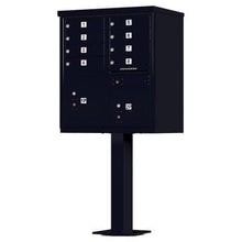 Load image into Gallery viewer, Auth Florence Cluster Boxes Black / No Vital1570-8 - 8 Tenant Door, 2 Parcel Lockers, Standard Style CBU Cluster Mailbox (Pedestal Included)
