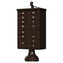 Load image into Gallery viewer, Auth Florence Cluster Boxes Vital 1570-13V2 - 13 Tenant Door, 1 Parcel Locker, Vogue Decorative Traditional Style Cap Security CBU Cluster Mailbox (Pedestal Included)
