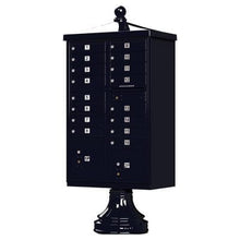 Load image into Gallery viewer, Auth Florence Cluster Boxes Black / No Vital 1570-16V2 - 16 Tenant Door, 2 Parcel Lockers, Vogue Decorative Traditional Style Cap Security CBU Cluster Mailbox (Pedestal Included)
