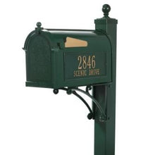 Load image into Gallery viewer, Whitehall One Line / Green / No Whitehall Deluxe Capital Mailbox Package
