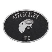 Load image into Gallery viewer, Whitehall One Line / Black w/ Silver / No Charcoal Grill Wall Plaque
