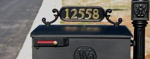 Carolina Mailboxes, Inc. Mailbox Numbers Imperial #1 Number Plate with 2-inch brass numbers