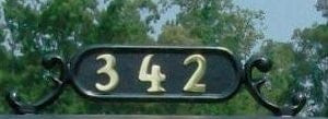 Carolina Mailboxes, Inc. Mailbox Numbers Imperial #1 Number Plate with 2-inch brass numbers