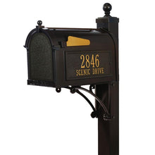 Load image into Gallery viewer, Whitehall One Line / French Bronze / No Whitehall Deluxe Capital Mailbox Package
